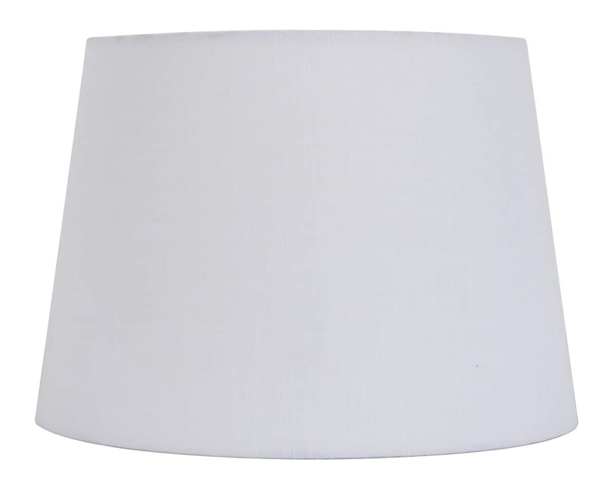 slide 1 of 2, allen + roth 11-in x 15-in White Fabric Bell Lamp Shade, 1 ct