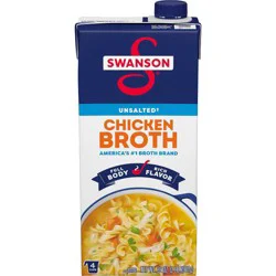 Swanson 100% Natural Gluten Free Unsalted Chicken Broth - 32 fl oz