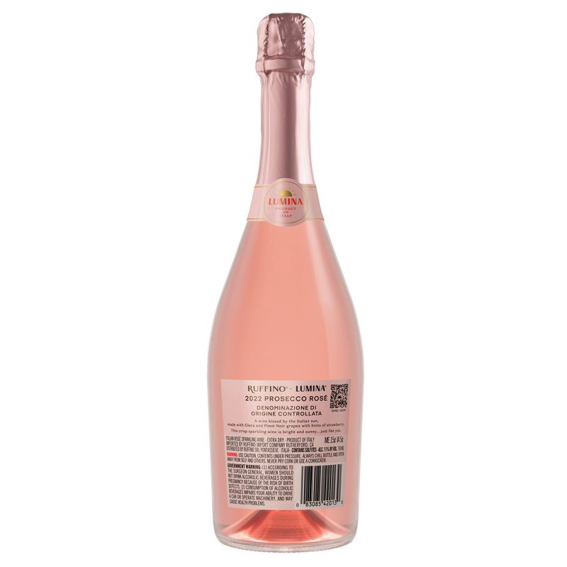 slide 2 of 12, Ruffino Lumina Prosecco DOC Italian Rose Sparkling Wine - 750ml Bottle, 750 ml