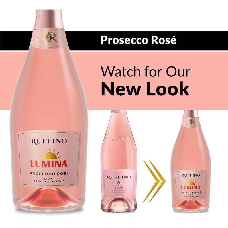 slide 3 of 12, Ruffino Lumina Prosecco DOC Italian Rose Sparkling Wine - 750ml Bottle, 750 ml