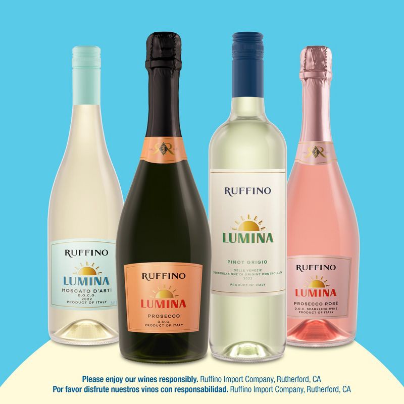 slide 6 of 12, Ruffino Lumina Prosecco DOC Italian Rose Sparkling Wine - 750ml Bottle, 750 ml