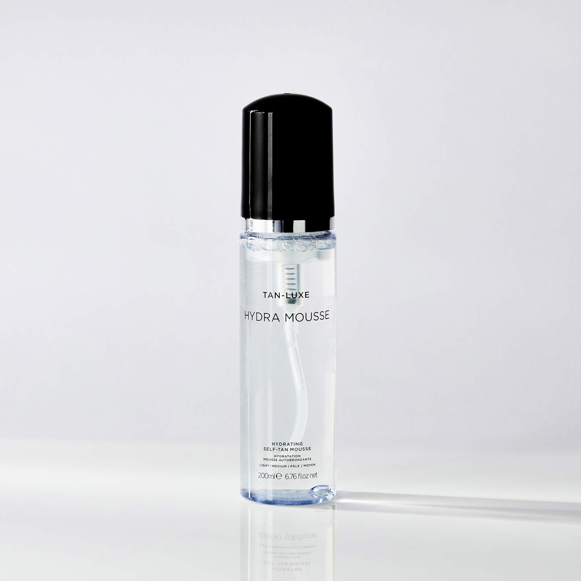 slide 2 of 4, TAN-LUXE HYDRA MOUSSE Hydrating Self-Tan Mousse Light/Medium, 6.76 oz/ 200 ml
