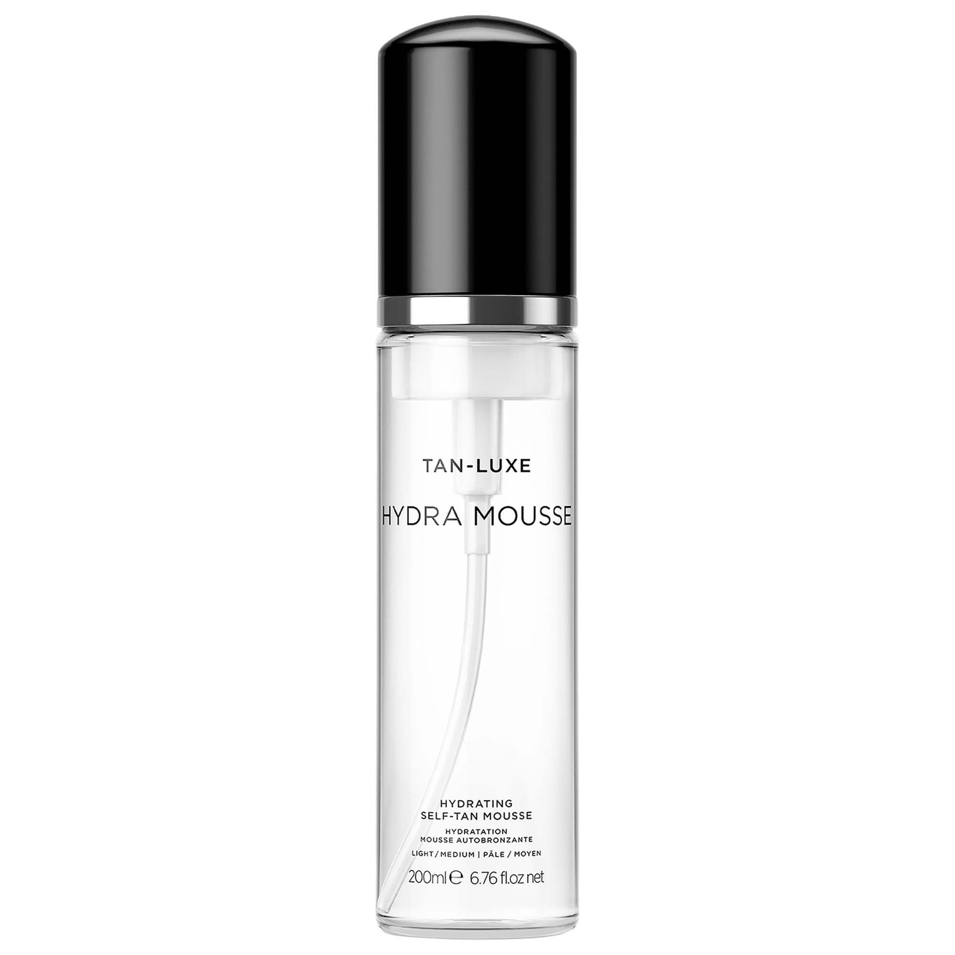 slide 1 of 4, TAN-LUXE HYDRA MOUSSE Hydrating Self-Tan Mousse Light/Medium, 6.76 oz/ 200 ml