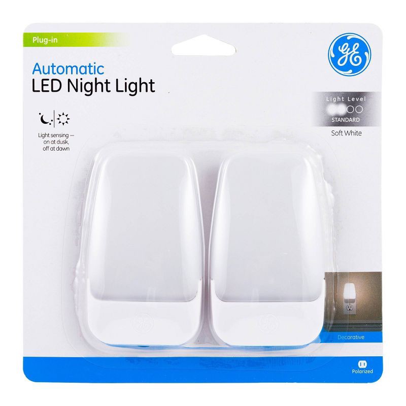 slide 8 of 8, General Electric GE 2pk Automatic LED Night Light, 2 ct