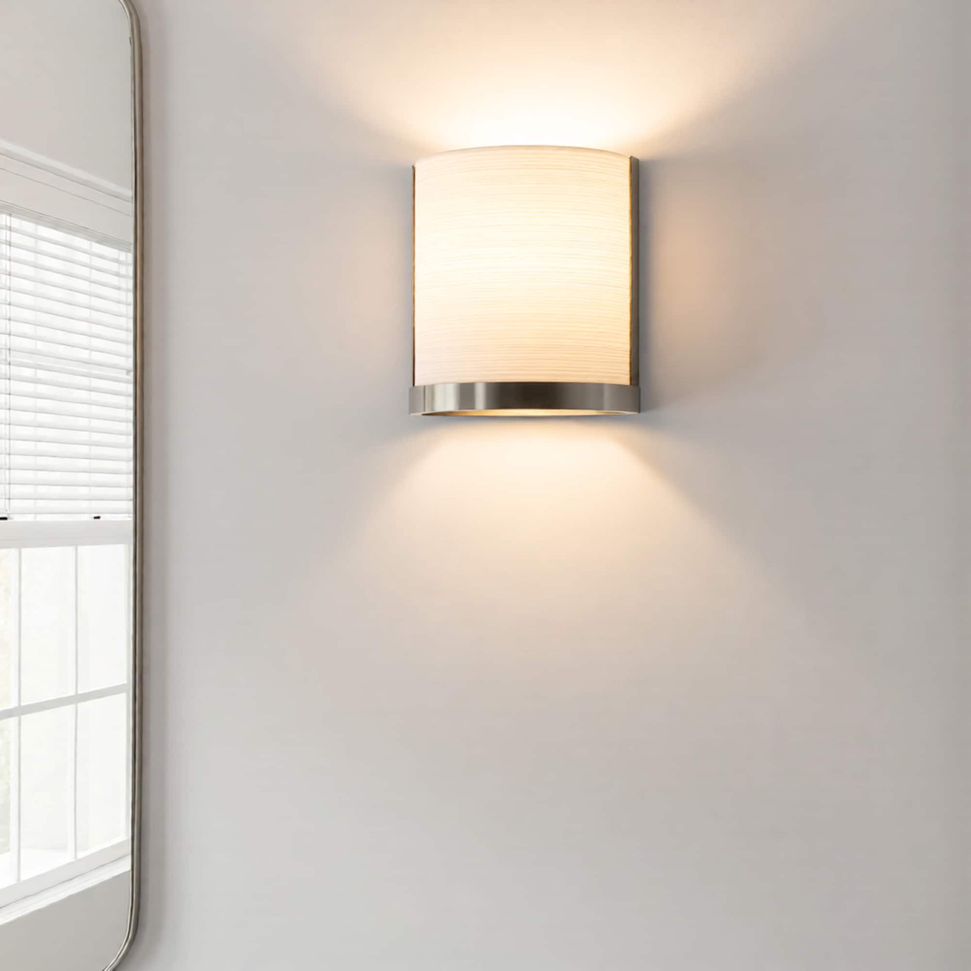 slide 1 of 6, allen + roth Merington 6.5-in 1 -Light Brushed Nickel Transitional Vanity light, 1 ct