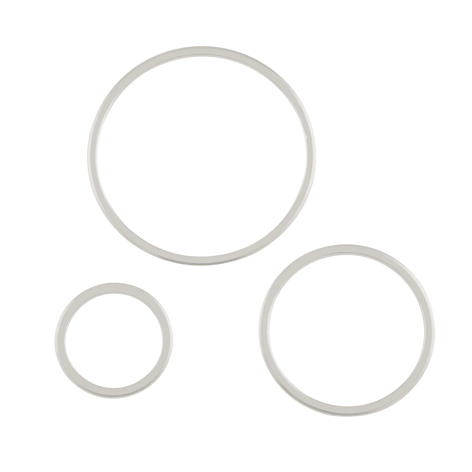 slide 2 of 2, Mixed Round Connectors By Bead Landing, includes 3 sizes