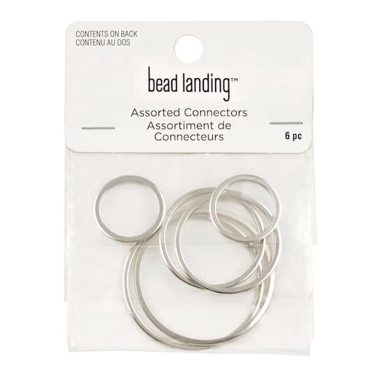 slide 1 of 2, Mixed Round Connectors By Bead Landing, includes 3 sizes