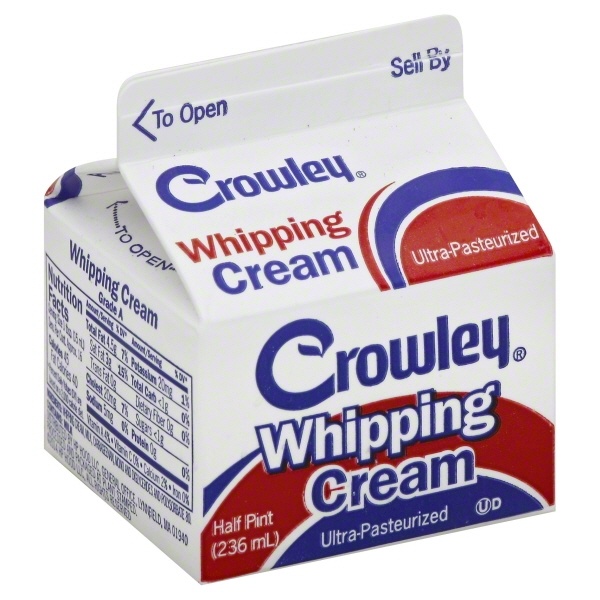 slide 1 of 1, Crowley Whipping Cream, 8 oz