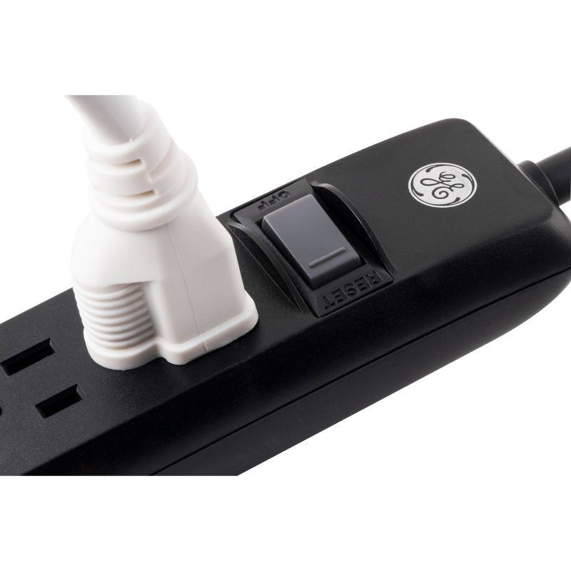 slide 7 of 8, General Electric GE 2pk 3' Extension Cord with 6 Outlet Surge Protector Black, 2 ct