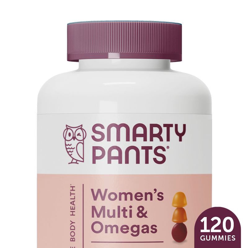 slide 1 of 14, SmartyPants Women's Multi & Omega 3 Fish Oil Gummy Vitamins with D3, C & B12 - 120 ct, 12 x 120 ct