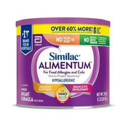 Similac Alimentum Non GMO Hypoallergenic Powder Infant Formula - 19.8oz