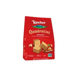 Loacker Quadratini Hazelnut Bite Size Wafer Cookies - 8.82oz