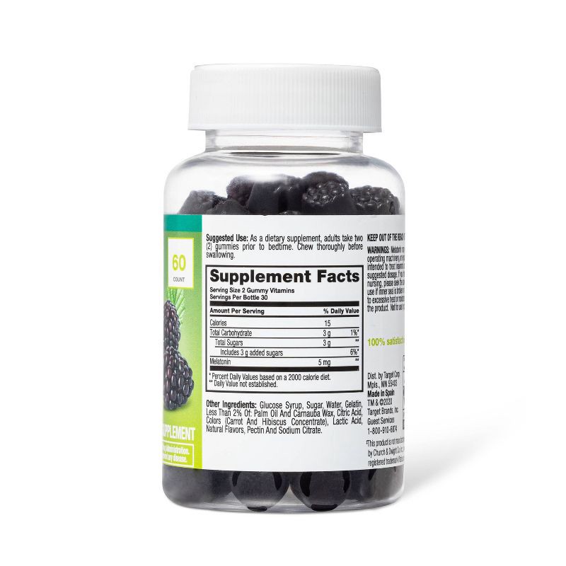 slide 2 of 3, Melatonin Dietary Supplement Gummies - Fruit - 60ct - up&up™, 60 ct