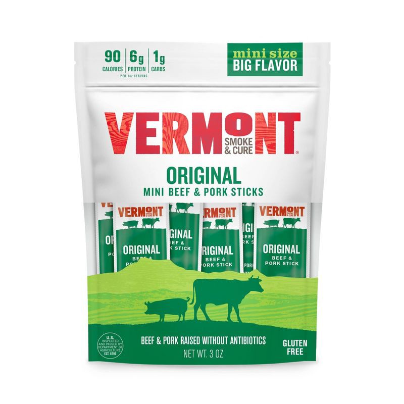 slide 1 of 5, Vermont Smoke & Cure Original Beef & Pork Sticks Multipack 6ct / .05oz, 6 ct, .05 oz