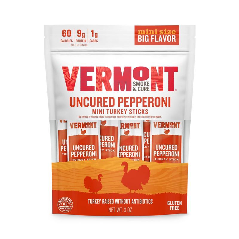 slide 1 of 5, Vermont Smoke & Cure Uncured Pepperoni Turkey Sticks Multipack 6ct / 3oz, 6 ct; 3 oz