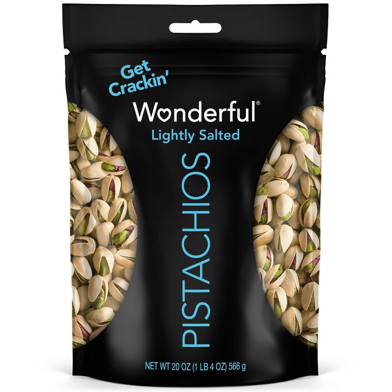 slide 1 of 8, Wonderful Lightly Salted Roasted Pistachios - 20oz, 20 oz