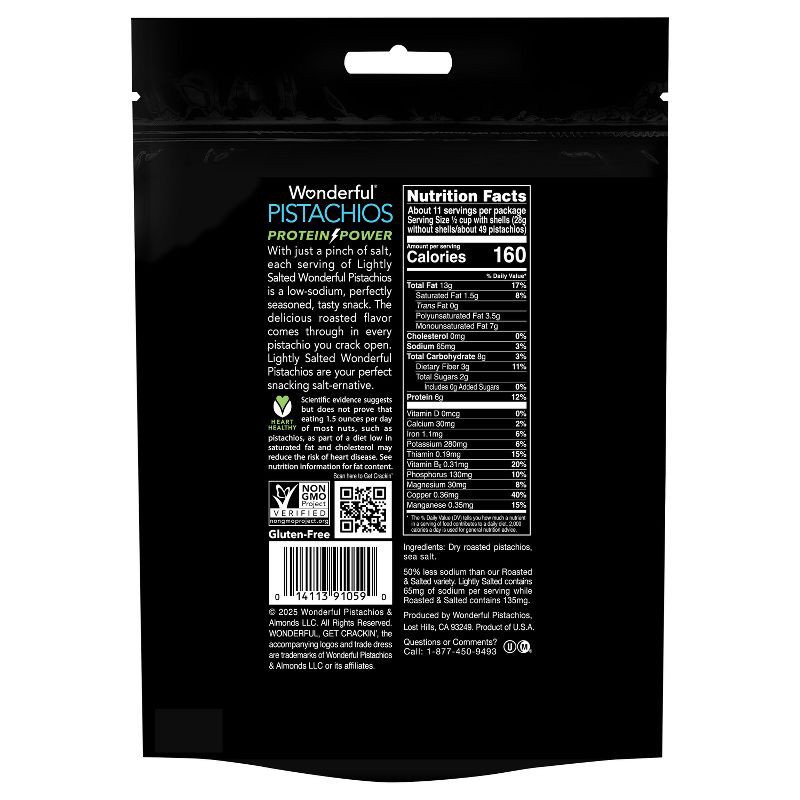slide 7 of 8, Wonderful Lightly Salted Roasted Pistachios - 20oz, 20 oz