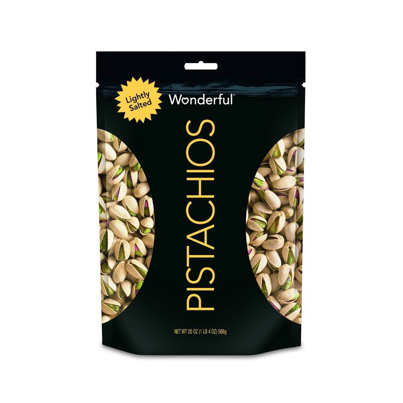 slide 1 of 3, Wonderful Lightly Salted Roasted Pistachios - 20oz, 20 oz