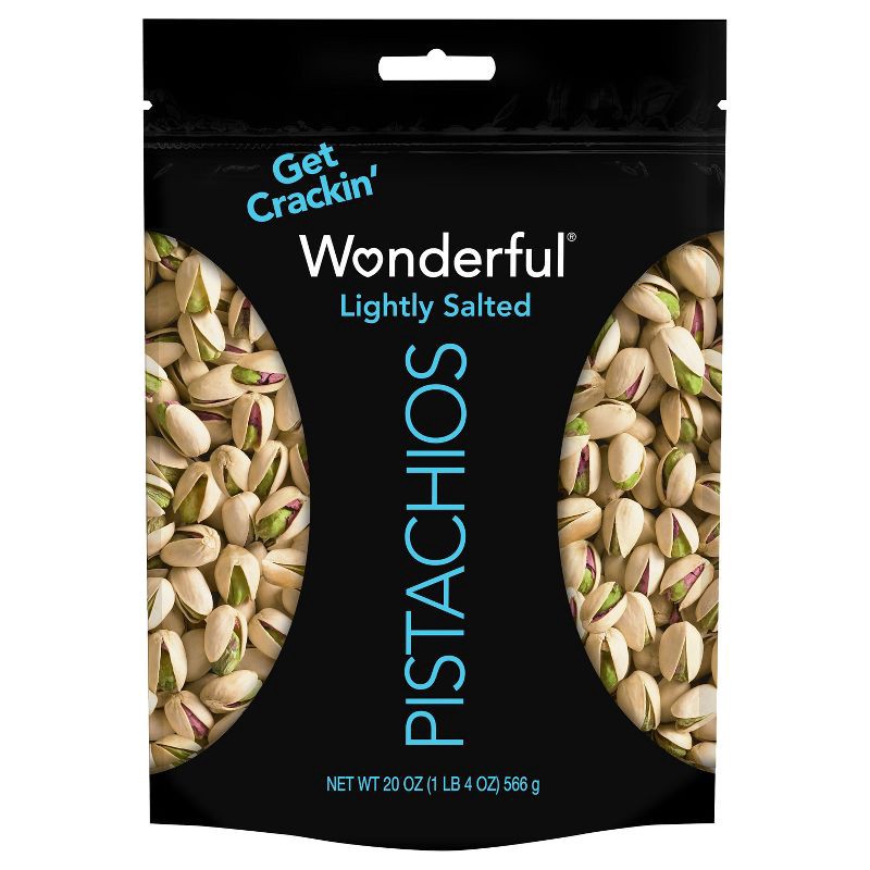 slide 1 of 8, Wonderful Lightly Salted Roasted Pistachios - 20oz, 20 oz