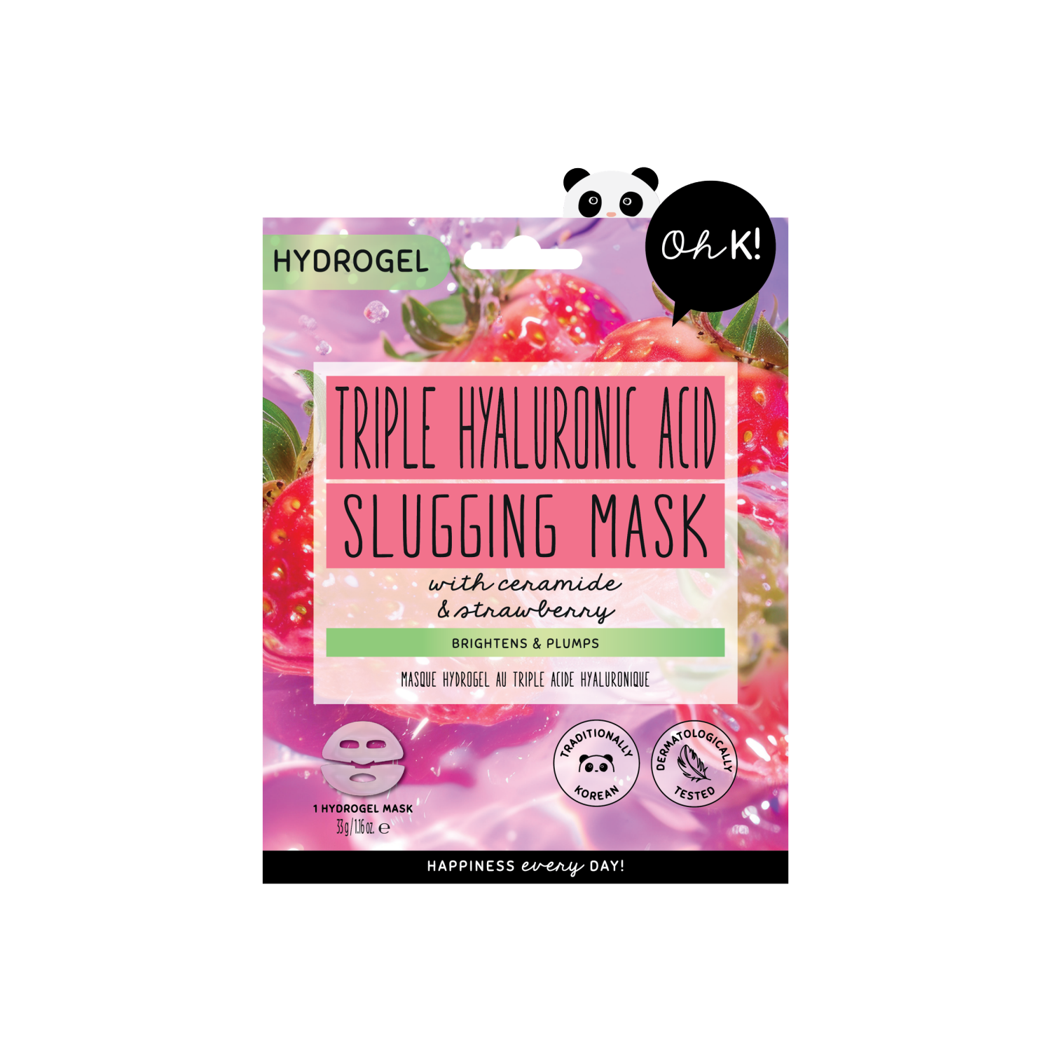 slide 1 of 1, Oh K! Hydrogel Triple Hyaluronic Acid Slugging Mask 1 ea, 1 ct