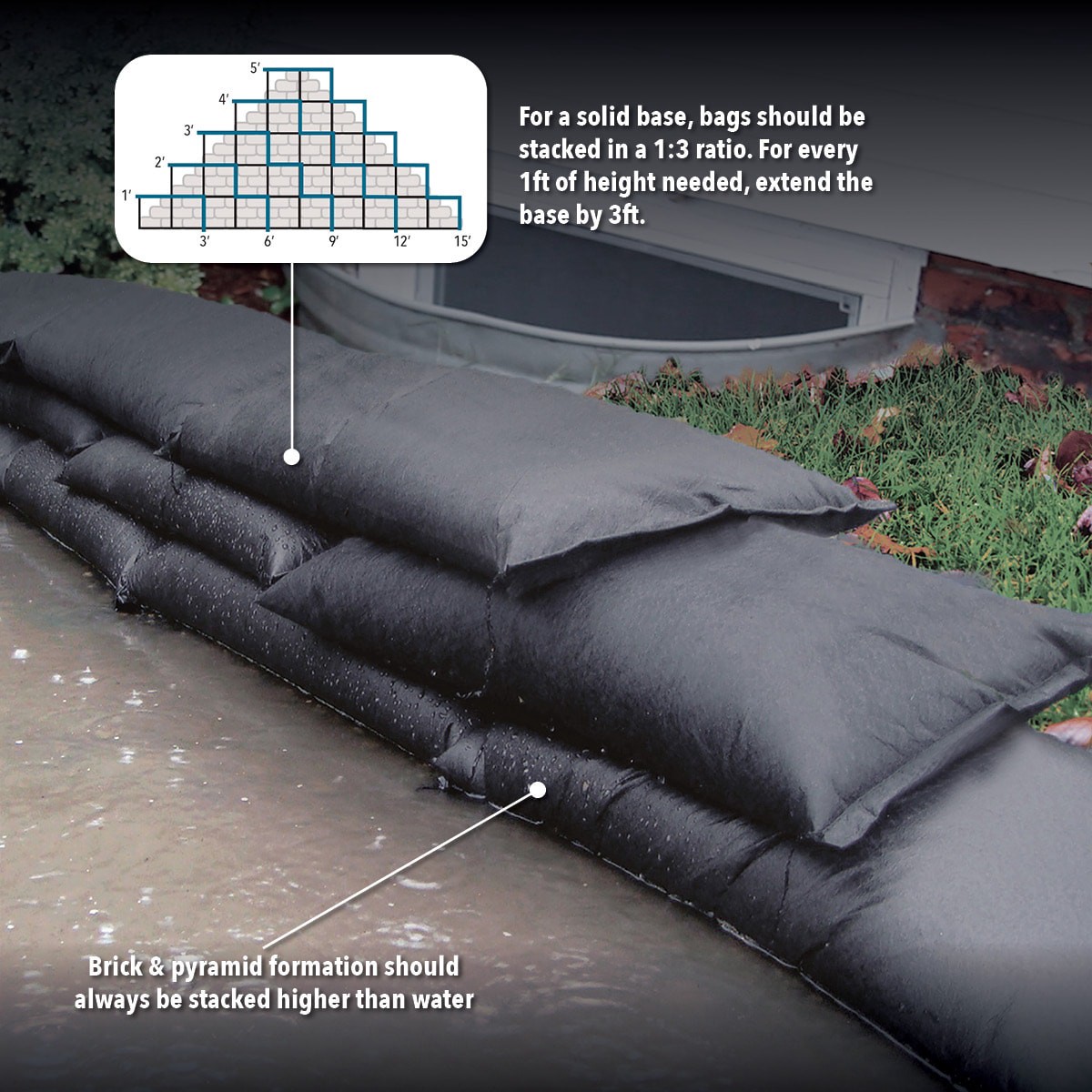 slide 4 of 6, Quick Dam 6 -Pack 24.0-in L x 12.0-in W Water activated Flood bag, 1 ct