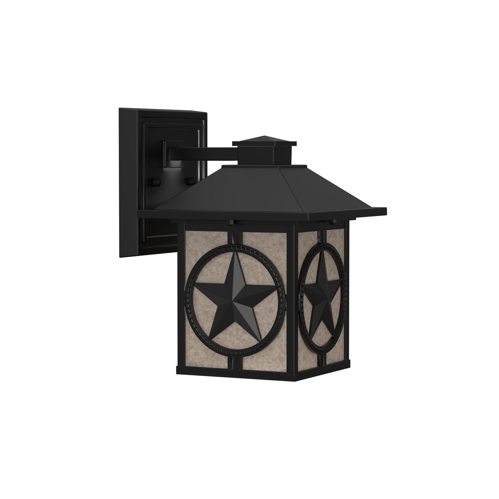 slide 6 of 6, allen + roth Thoroughbred 1 -Light 10-in H Matte Black Hardwired Outdoor Wall Light, 1 ct