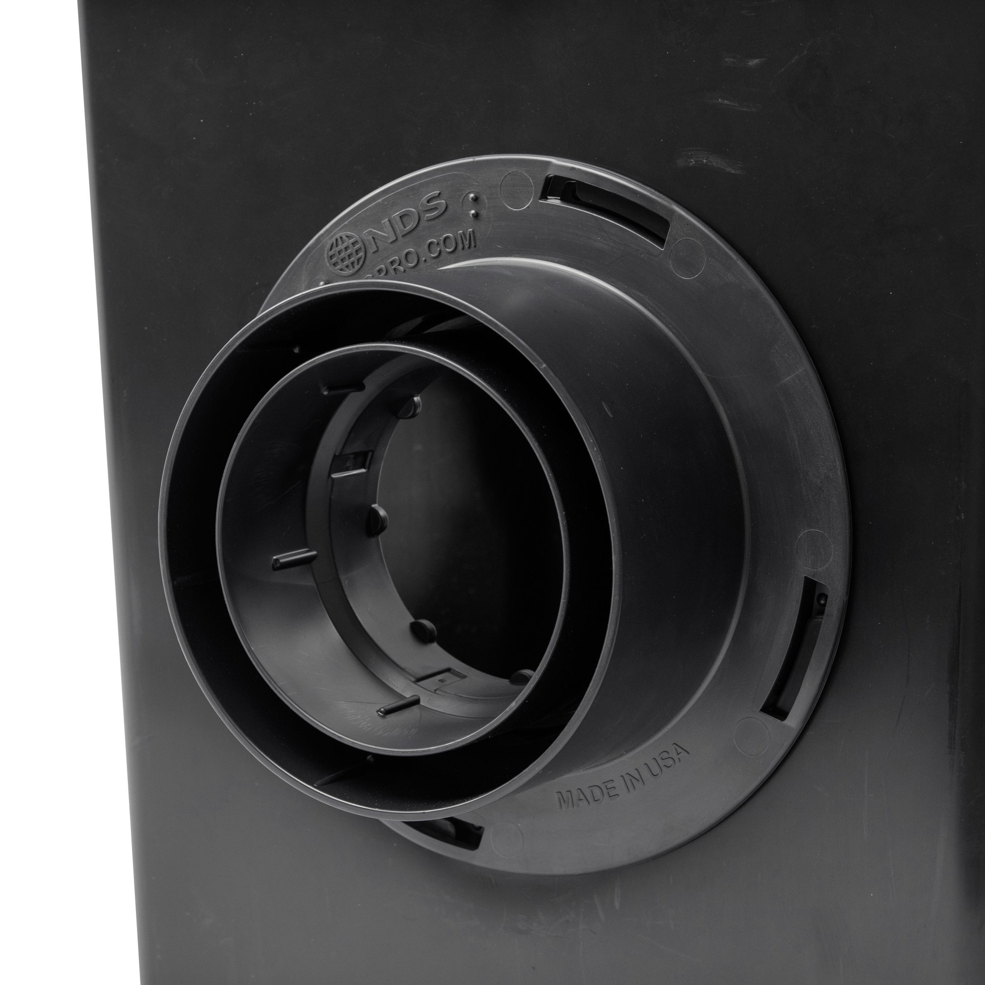 slide 5 of 6, NDS 12 in. x 12 in. Drainage Catch Basin Kit, 2 Openings, Steel Grate, 1 ct