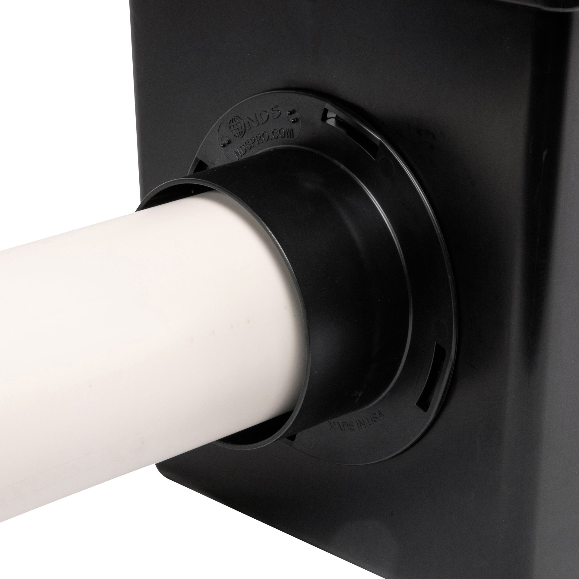 slide 6 of 6, NDS 12 in. x 12 in. Drainage Catch Basin Kit, 2 Openings, Steel Grate, 1 ct