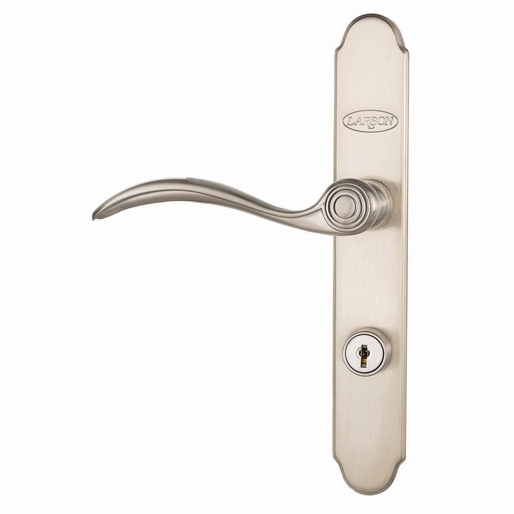 slide 1 of 5, LARSON QuickFit Brushed Nickel Lockable Storm door New installation Handleset, 1 ct
