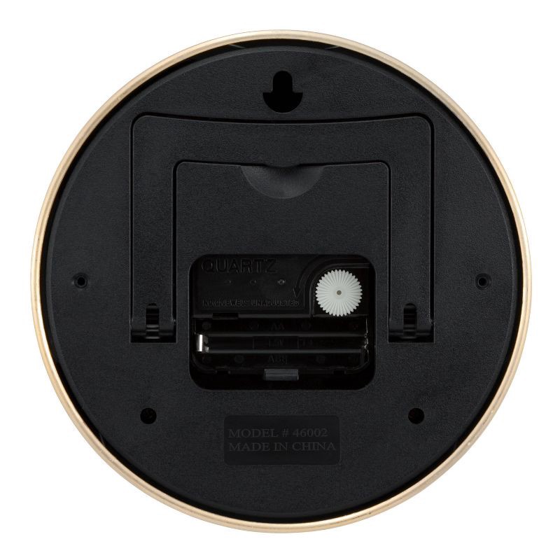 slide 4 of 6, 6" Round Wall Clock White/Brass - Project 62, 1 ct