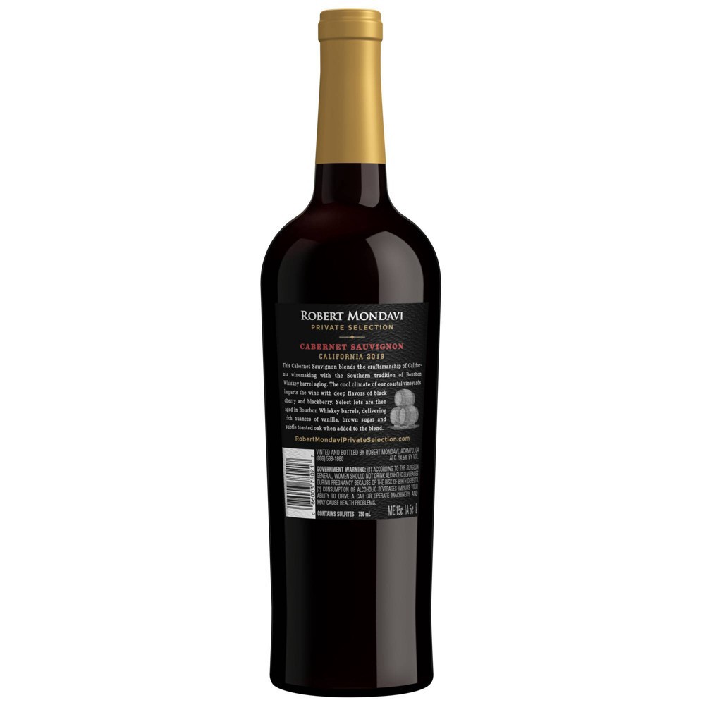 slide 4 of 4, Robert Mondavi Private Selection Bourbon Barrel Aged Cabernet Sauvignon Red Wine, 750 ml