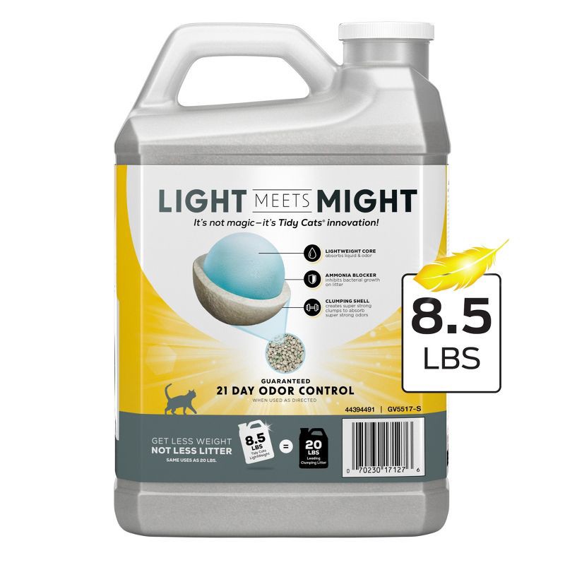 slide 3 of 8, Purina Tidy Cats Lightweight 4-in-1 Strength Low Dust Clumping Scoop Cat & Kitty Litter for Odor Control - 8.5lbs, 8.5 lb