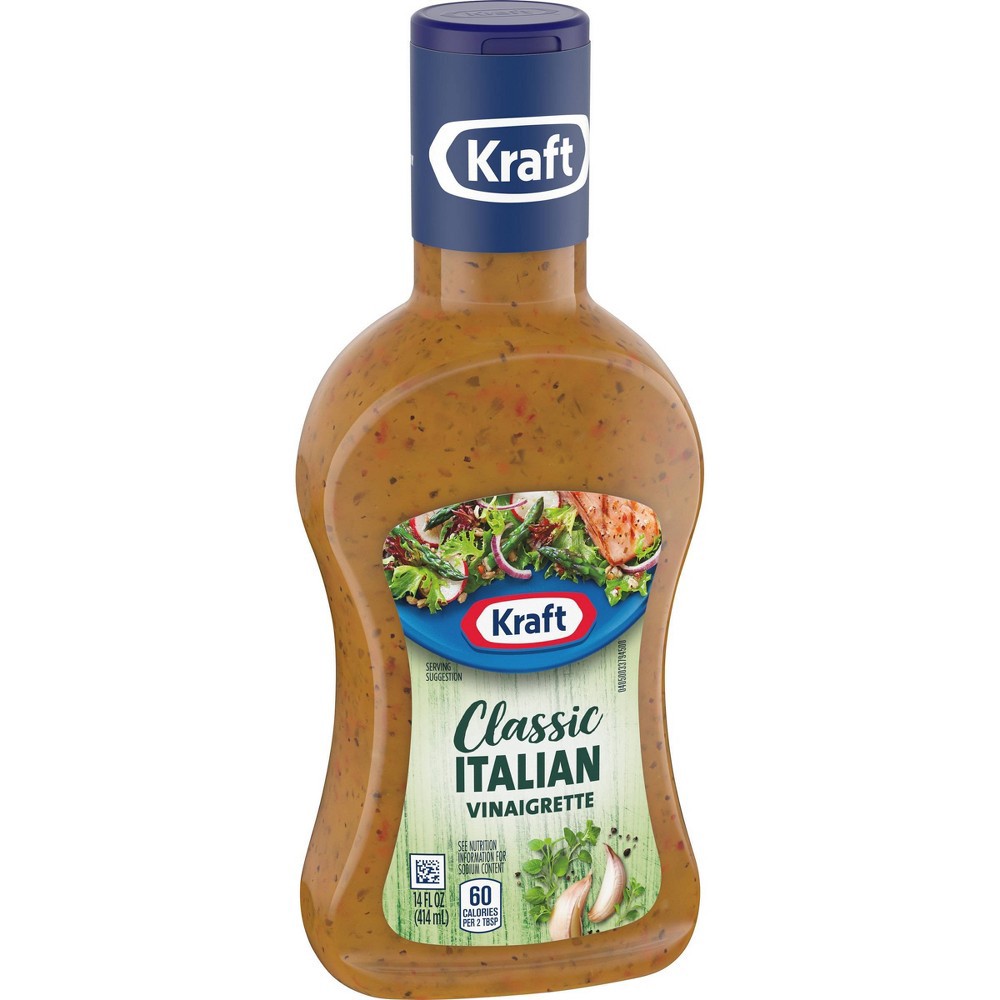slide 5 of 7, Kraft Classic Italian Vinaigrette Salad Dressing Bottle, 14 fl oz