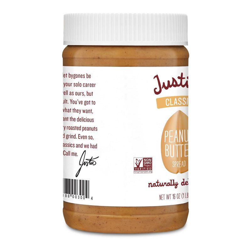 slide 4 of 6, Justin's Classic Peanut Butter - 16oz, 16 oz