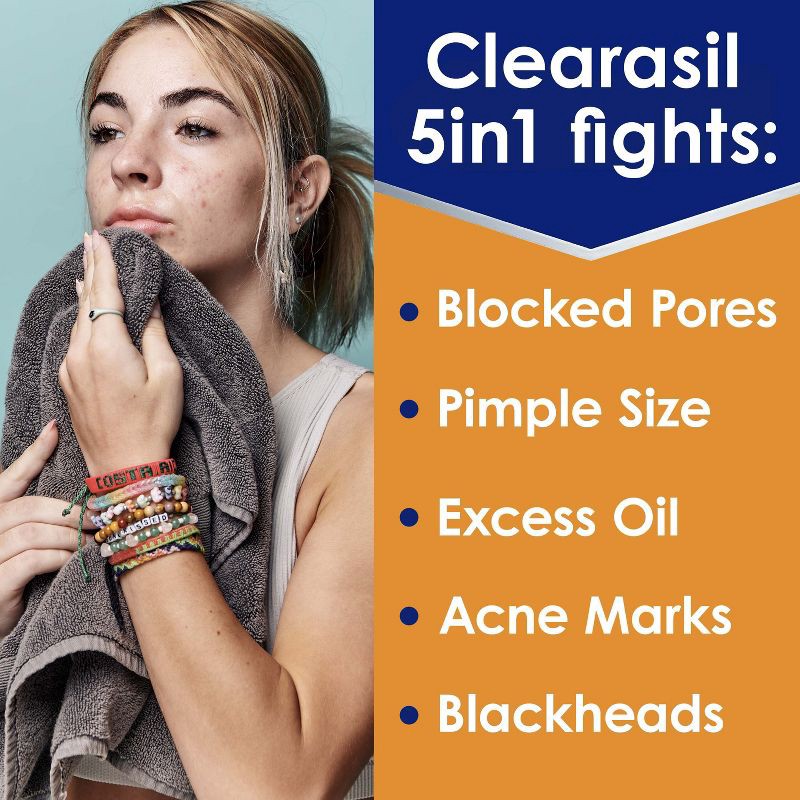 slide 2 of 7, Clearasil Stubborn Acne Control 5in1 Daily Pads - 90ct, 90 ct