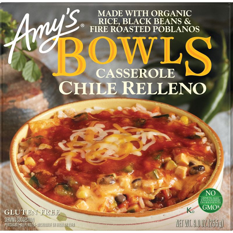 slide 4 of 4, Amy's Gluten Free Frozen Chili Relleno Bowl - 9oz, 9 oz