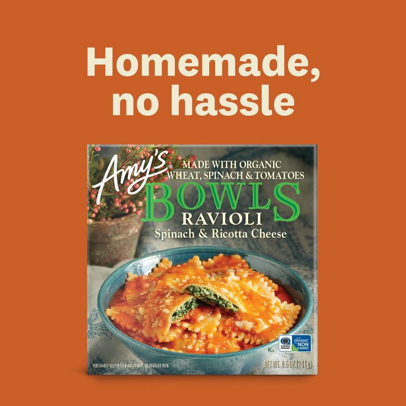 slide 9 of 11, Amy's Frozen Spinach Ravioli Bowl - 8.5oz, 8.5 oz