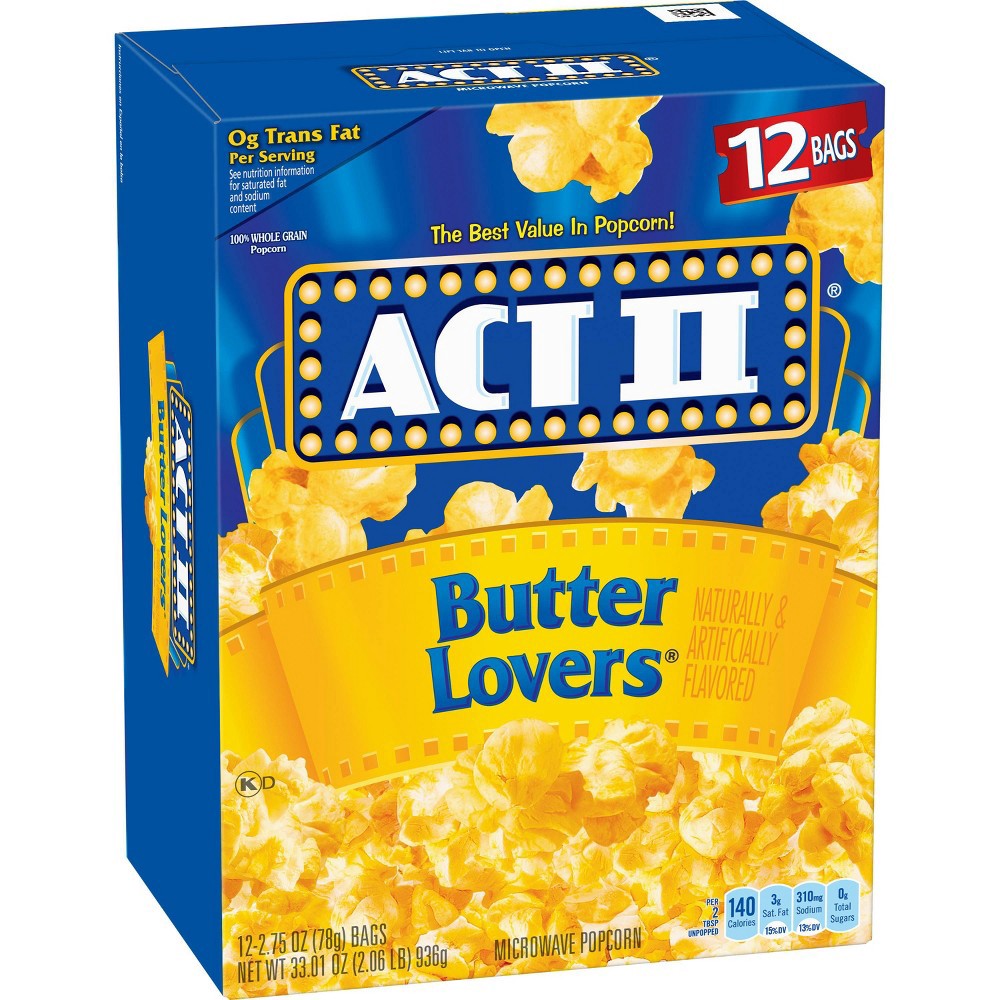 slide 2 of 3, Act II Butter Lovers Popcorn - Bags - 33.016oz, 33.016 oz