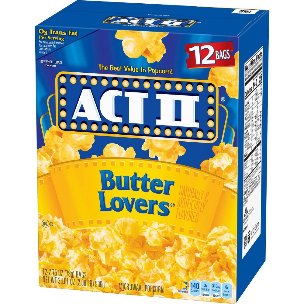 slide 3 of 3, Act II Butter Lovers Popcorn - Bags - 33.016oz, 33.016 oz