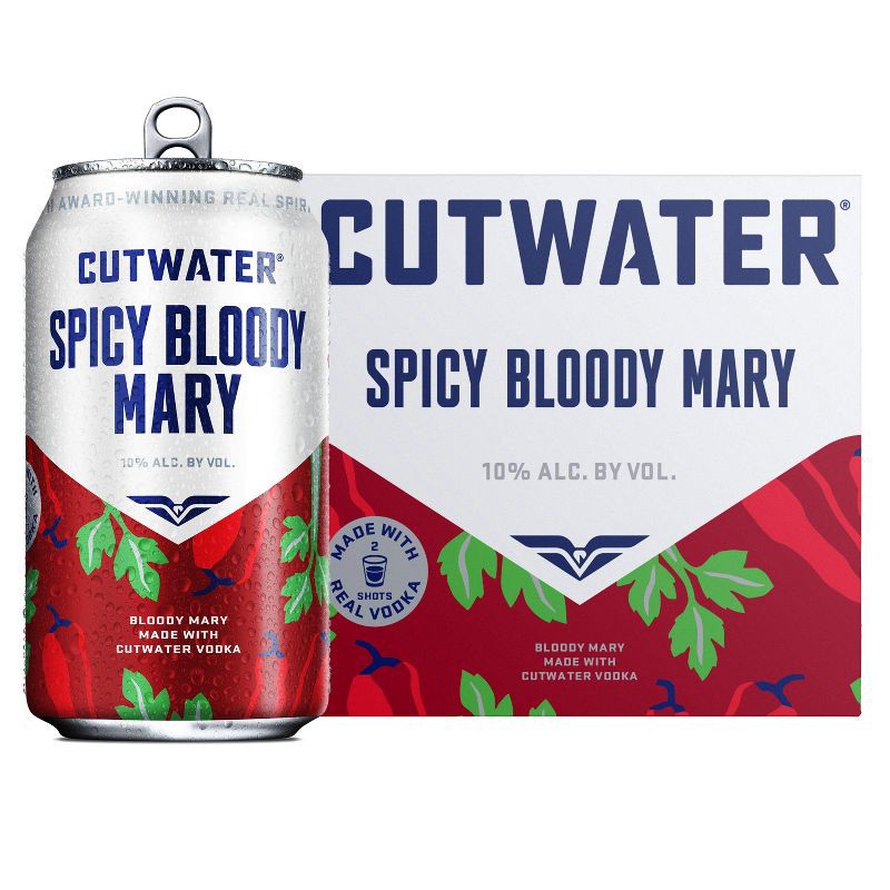 slide 1 of 10, Cutwater Spirits Cutwater Fugu Spicy Bloody Mary Cocktail - 4pk/355ml Cans, 4 ct; 355 ml