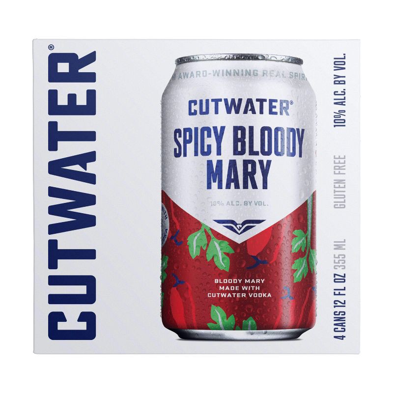 slide 4 of 10, Cutwater Spirits Cutwater Fugu Spicy Bloody Mary Cocktail - 4pk/355ml Cans, 4 ct; 355 ml