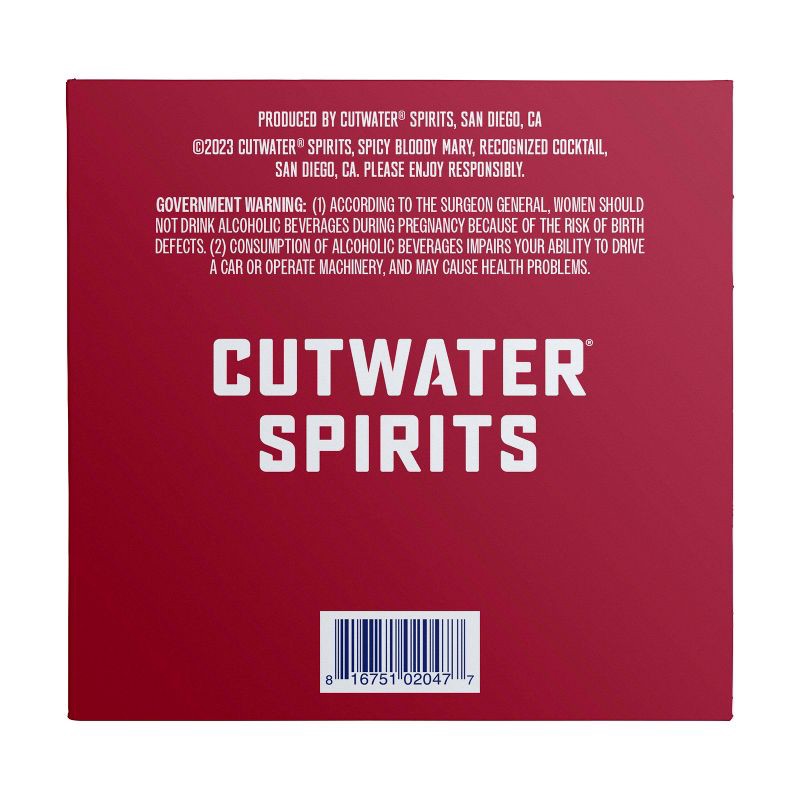 slide 7 of 10, Cutwater Spirits Cutwater Fugu Spicy Bloody Mary Cocktail - 4pk/355ml Cans, 4 ct; 355 ml