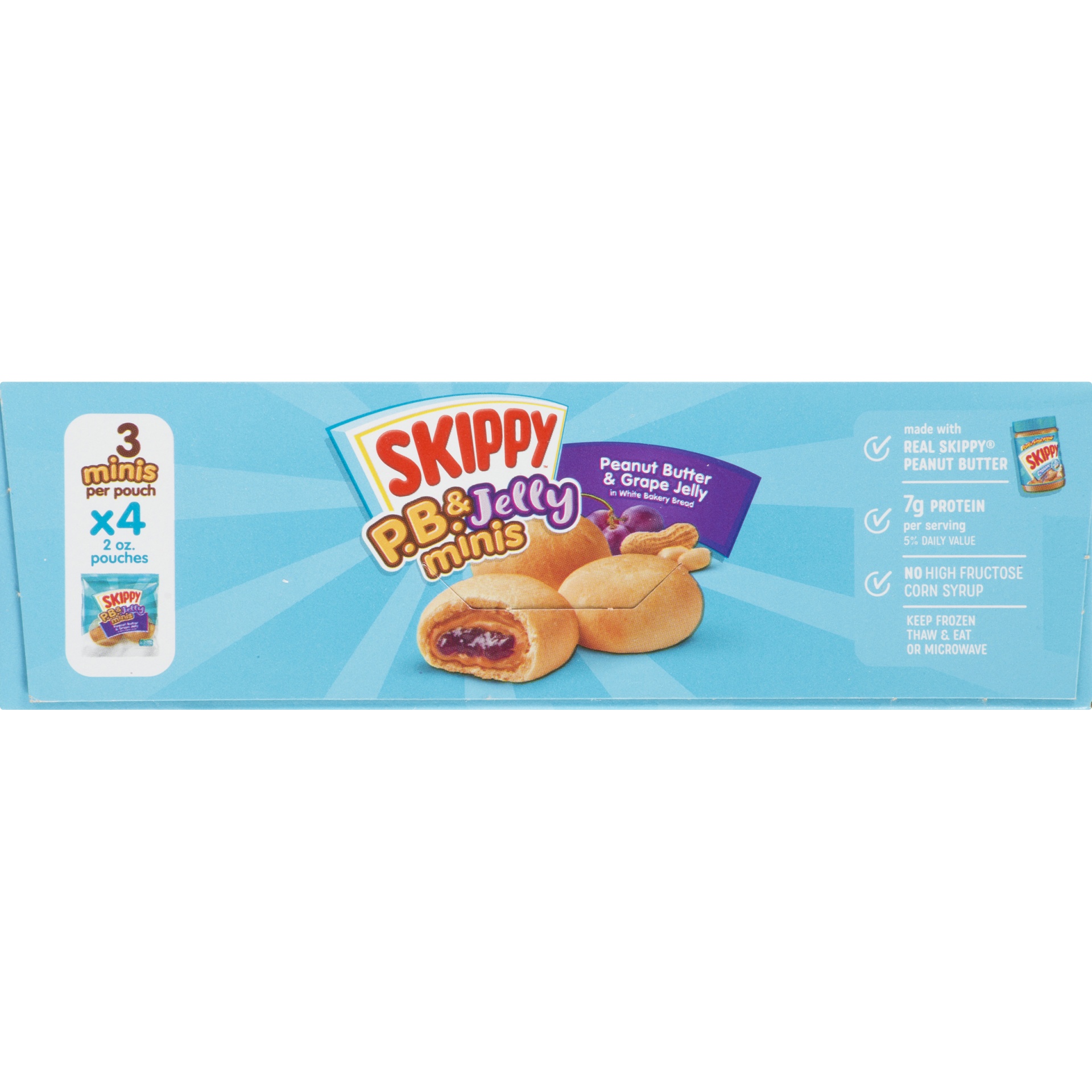 slide 2 of 8, Skippy P.B. & Jelly Frozen Peanut Butter and Grape Jelly Minis, 4 ct; 8 oz