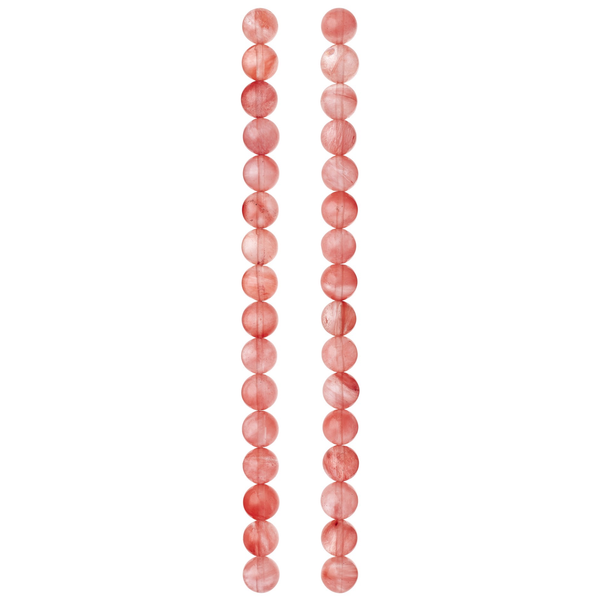 slide 2 of 3, Cherry Quartz Glass Small Round Beads, 10mm By Bead Landing, 10mm