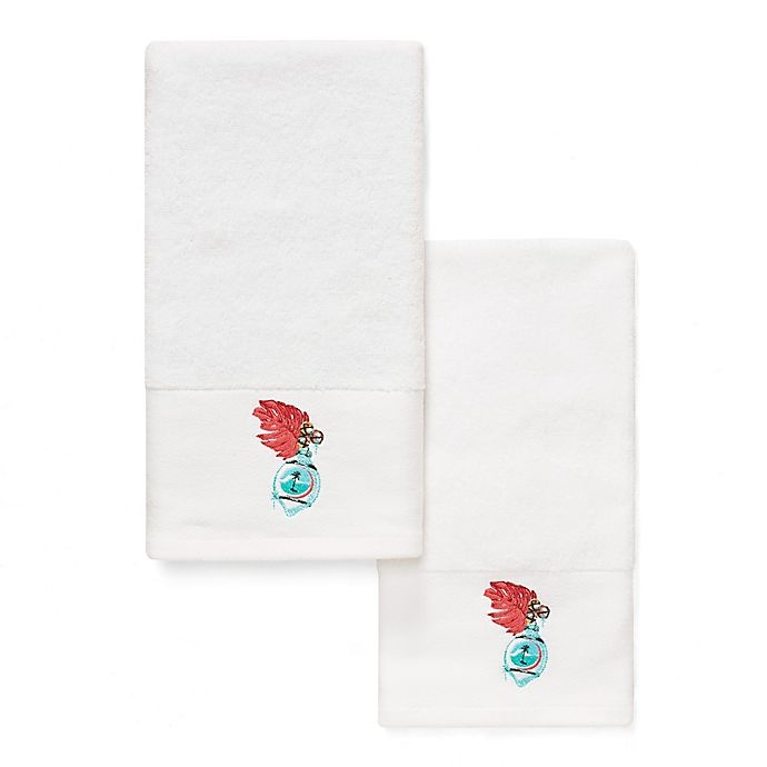 slide 1 of 1, Tommy Bahama Palm Tree Ornaments Embroidered Hand Towel Set, 1 ct