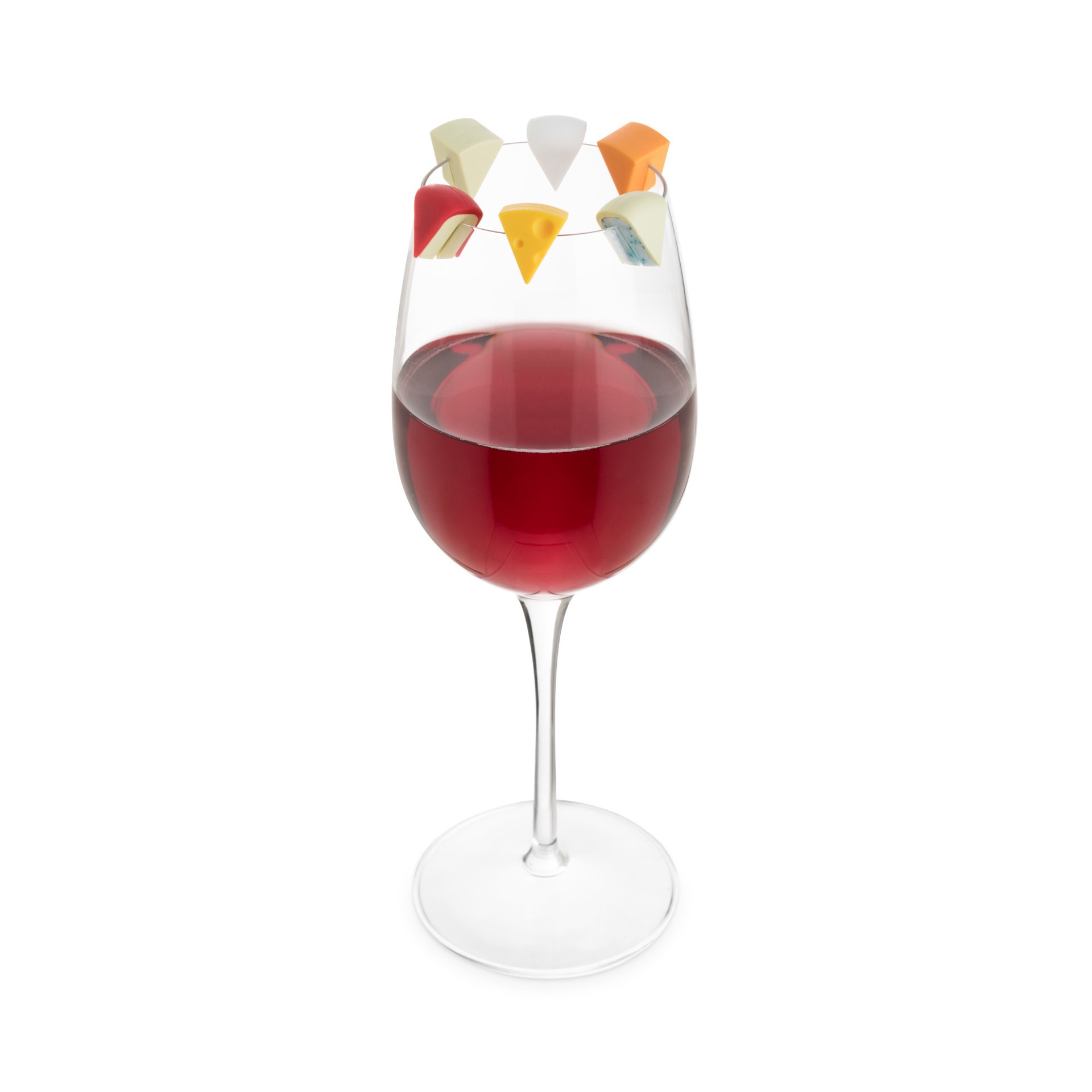 slide 3 of 3, TrueZoo True Zoo Cheese True Zoo Please Drink Markers Wine Charms, Set of 6, Assorted, 6 ct