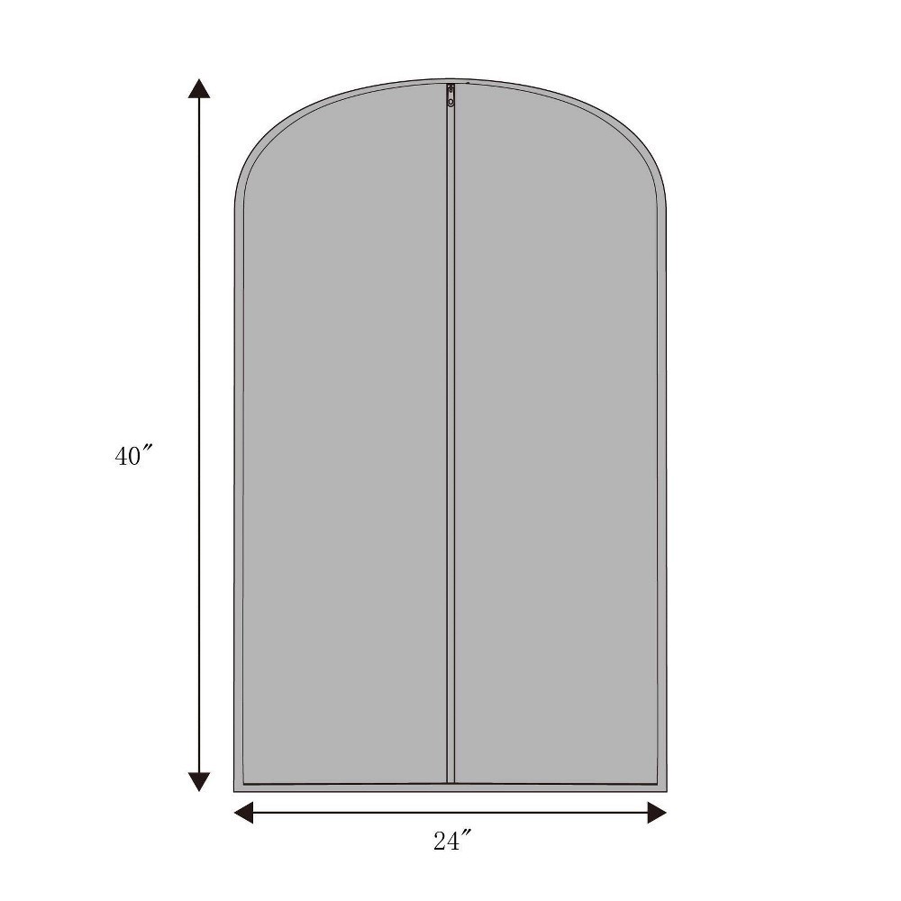 slide 5 of 5, 2pk Suit Protector 40" Garment Bag Gray - Room Essentials, 2 ct