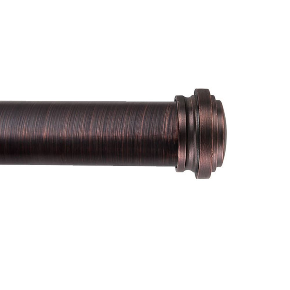 slide 6 of 6, allen + roth Mix Match 36-in to 72-in Oil-Rubbed Bronze Steel Side Single Curtain Rod with Finials, 1 ct