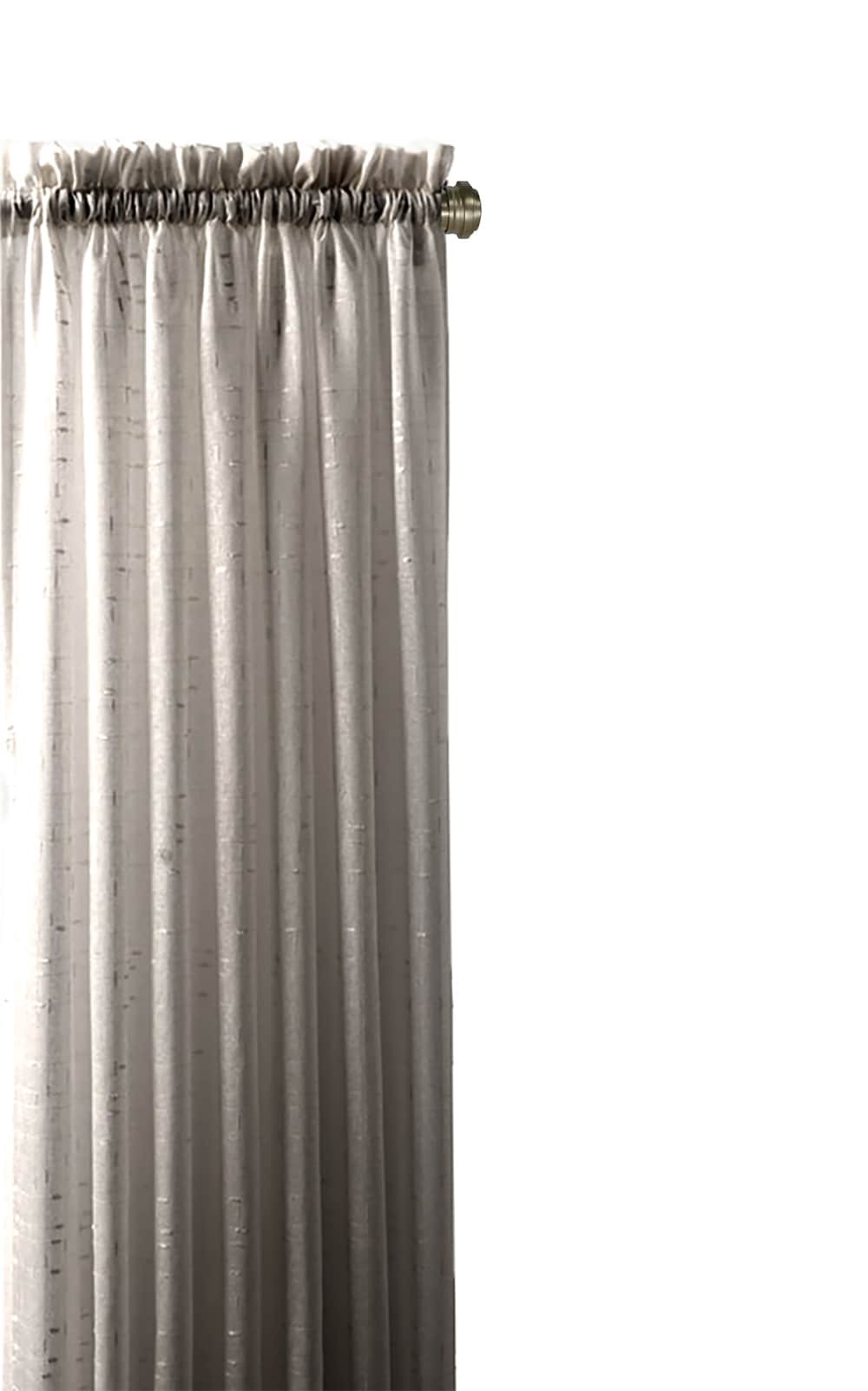 slide 5 of 6, allen + roth Mix Match 36-in to 72-in Brushed Nickel Steel Side Single Curtain Rod, 1 ct
