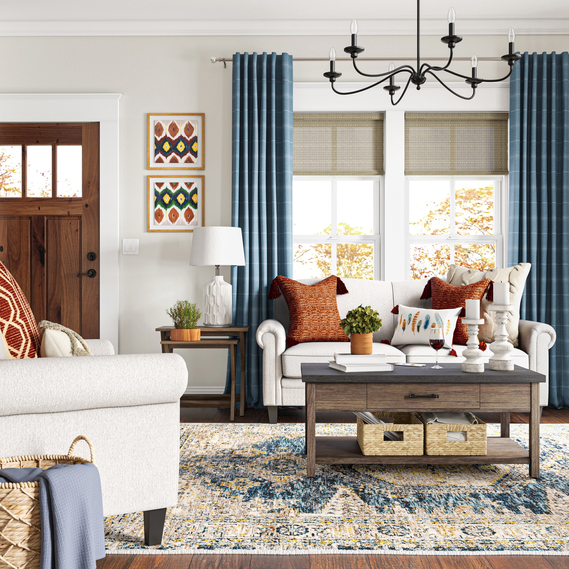 slide 3 of 6, allen + roth 2 -Pack Brushed Nickel Aluminum Curtain Rod Finials, 1 ct